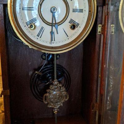 Antique Ansonia Triumph Mirror Cherub Clock (#45)