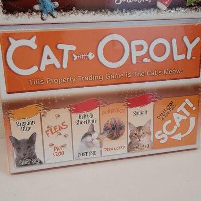 Lot 22: New CAT-OPOLY + CHRISTMAS-OPOLY Board Games