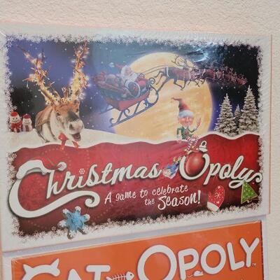 Lot 22: New CAT-OPOLY + CHRISTMAS-OPOLY Board Games