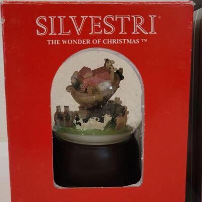Lot 30: (2) SILVESTRI Christmas Snow Globes