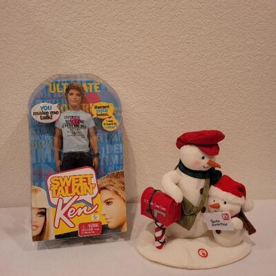 Lot 44: Sweet Talkin' KEN Doll + Hallmark SPECIAL DELIVERY Motion + Singing Snowman Deco TESTED A+