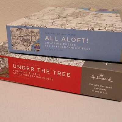 Lot 48: (2) NEW Hallmark Coloring Puzzle