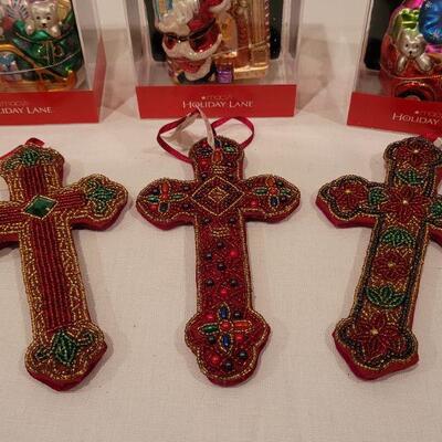 Lot 64: Assorted MACY'S New Christmas Ornaments 