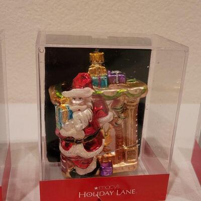 Lot 64: Assorted MACY'S New Christmas Ornaments 