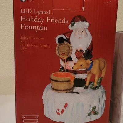 Lot 68: LED New Holiday Friends Fountain + New Flameless Candle