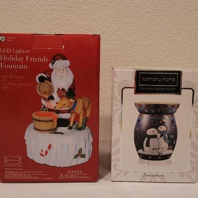 Lot 68: LED New Holiday Friends Fountain + New Flameless Candle