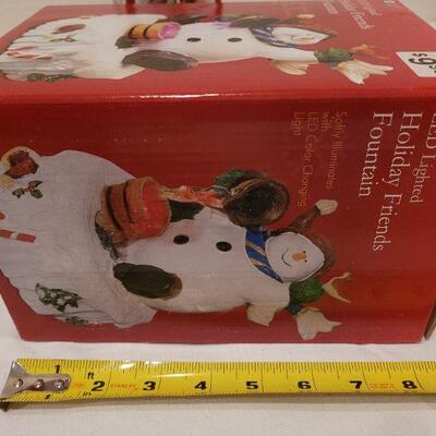 Lot 70: LED New Holiday Friends Fountain + Small Christmas Tree w/ Ornaments 