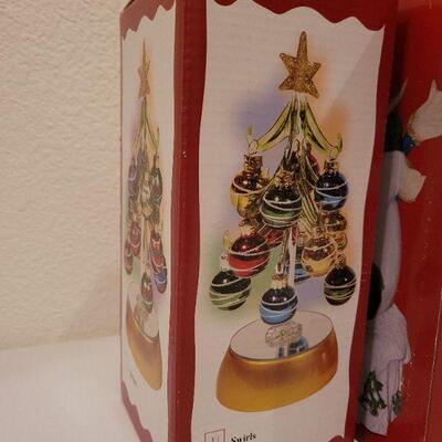 Lot 70: LED New Holiday Friends Fountain + Small Christmas Tree w/ Ornaments 