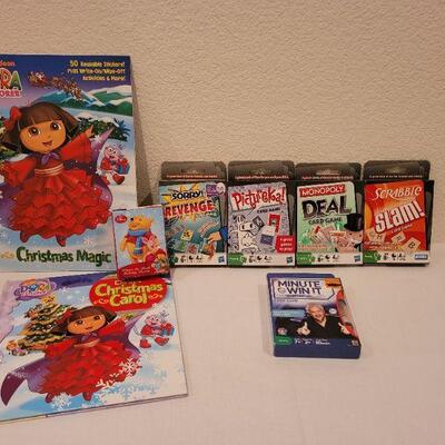 Lot 75: NEW Card Games Bundle (5) + New (2) DORA Activity Books