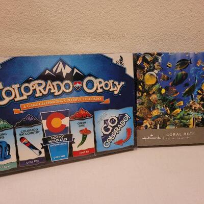Lot 86: New COLORADO-OPOLY and HALLMARK Coral Reef Puzzle
