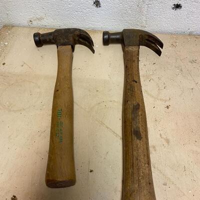  Collectible Solid Wood Handle Claw Hammers Lot 002 