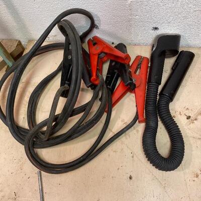 12â€™ Heavy Jumper Cables and Battery Operated Neck Light