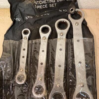 Wrench Set Lots Power Wrench Handi Shop Ratchet Box End