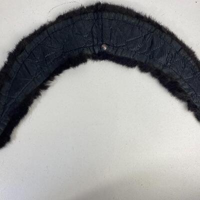 Vintage Black Fur Scarf Collar