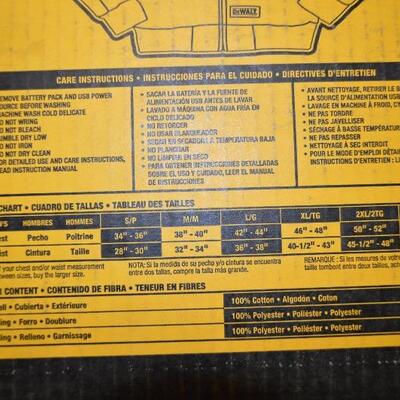 NIB Dewalt Khaki Hooded Heated Jacket (Small)