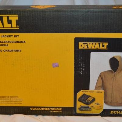 NIB Dewalt Khaki Hooded Heated Jacket (Small)