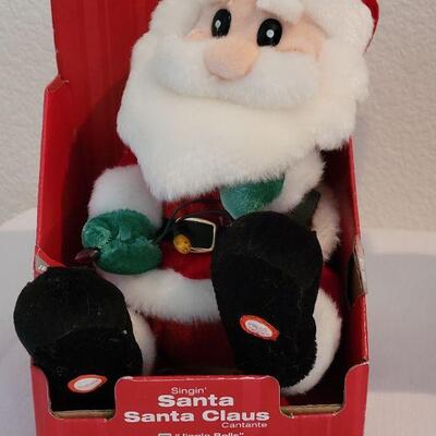 Lot 92: Singing Santa and Light Up Rudolph & Snowman