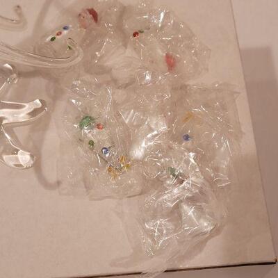 Lot 103: NEW Glass Christmas Tree with Ornaments 