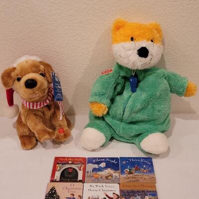 Lot 106: NEW Bear with Blanket, (6) Board Books & Animated Dog