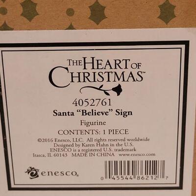 Lot 116: NEW NOEL Sign, Bell and BELIEVE Santa