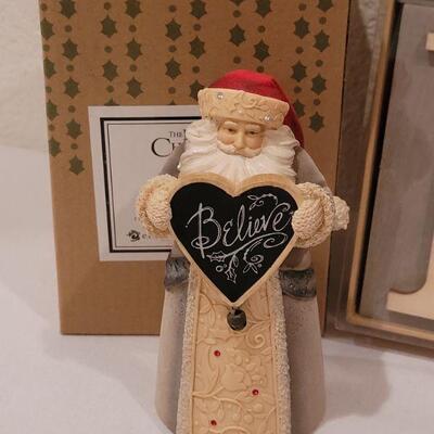 Lot 116: NEW NOEL Sign, Bell and BELIEVE Santa