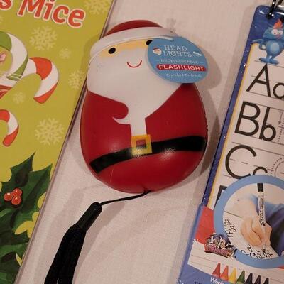 Lot 129: NEW Recordable Book, Richard Scary Book, Activity Pad and Flashlight 