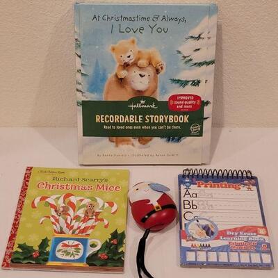 Lot 129: NEW Recordable Book, Richard Scary Book, Activity Pad and Flashlight 