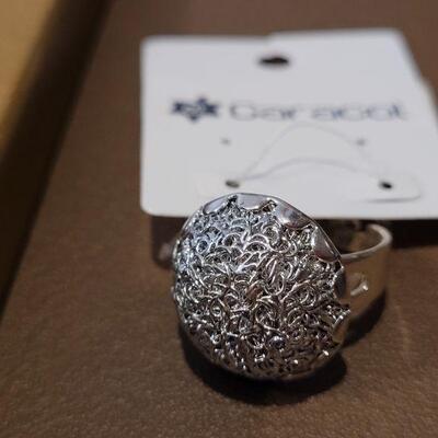Lot 166: NEW Infinity Necklace and 2 NEW Rings (one with Smoky Quartz Stone)
