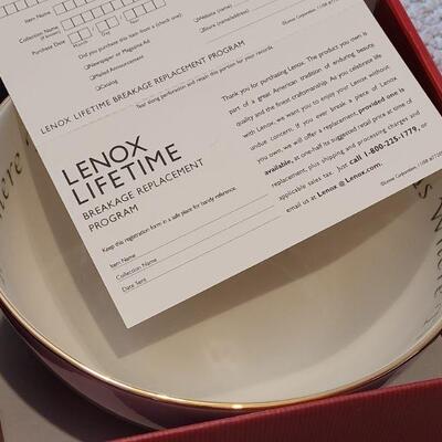 Lot 181: LENOX New Holiday Bowl and Ornaments 