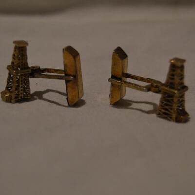 Vintage Oil Derrick Cuff Links (rare) 