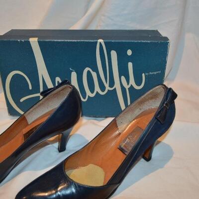Mid Century Amalfi Italian Women's 8.5 AAA leather heels