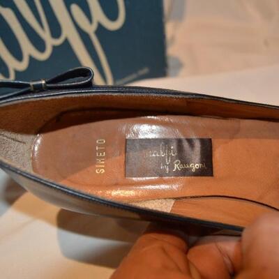 Mid Century Amalfi Italian Women's 8.5 AAA leather heels
