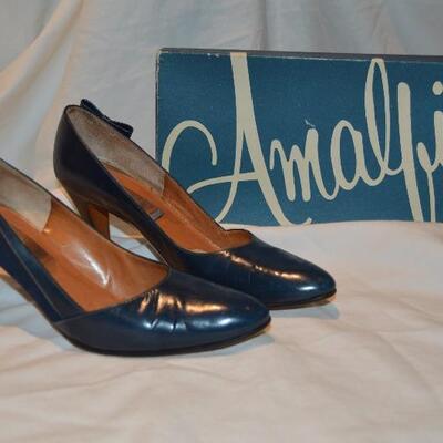 Mid Century Amalfi Italian Women's 8.5 AAA leather heels