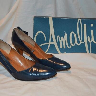 Mid Century Amalfi Italian Women's 8.5 AAA leather heels