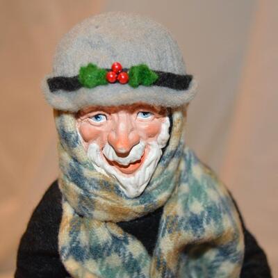 Vintage Simpich Christmas Caroler Mandolin Man Figurine by Simpich Studio