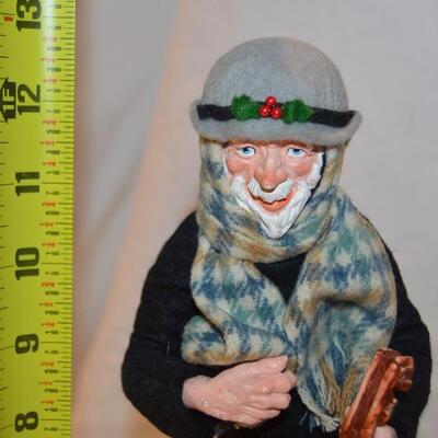 Vintage Simpich Christmas Caroler Mandolin Man Figurine by Simpich Studio