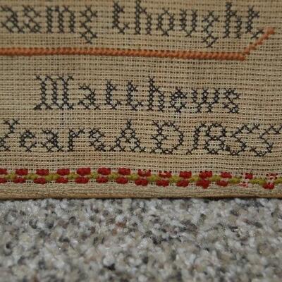 1855 Young Girl's Needlework Sampler- WOW!!!