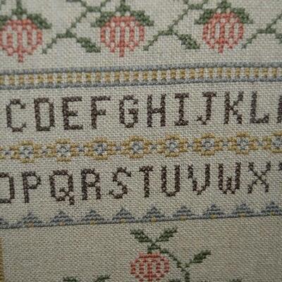 1855 Young Girl's Needlework Sampler- WOW!!!