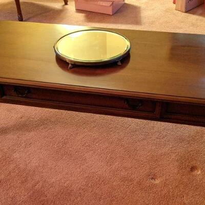 Brandt coffee table with center drawer