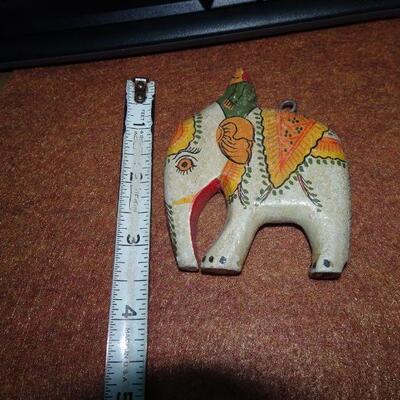 Carved Wood Elephant, Tribal, Bohemian Pendant 