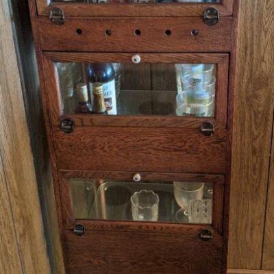 Antique Oak and Glass Pie bakery Display case 61