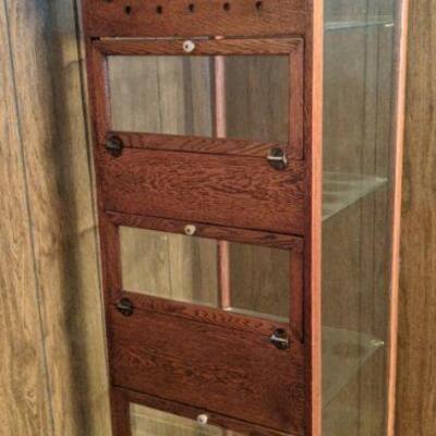 Antique Oak and Glass Pie bakery Display case 61