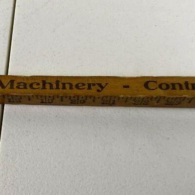 Antique Caterpillar Tractors Wood Dip Yard Stick Machinery Salisbury Raleigh NC Advertising Sign