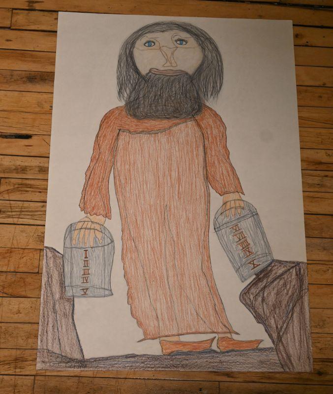 Moses drawing by Gerald "Creative" DePrie | EstateSales.org