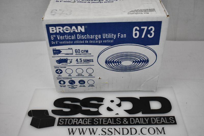 Broan 673 Vertical Discharge Bathroom Exhaust Fan New