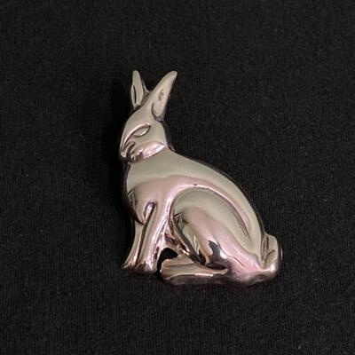 Sterling Silver - 925 Large Bunny Brooch/ Pendant 