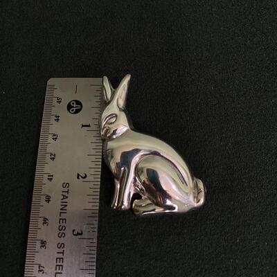 Sterling Silver - 925 Large Bunny Brooch/ Pendant 