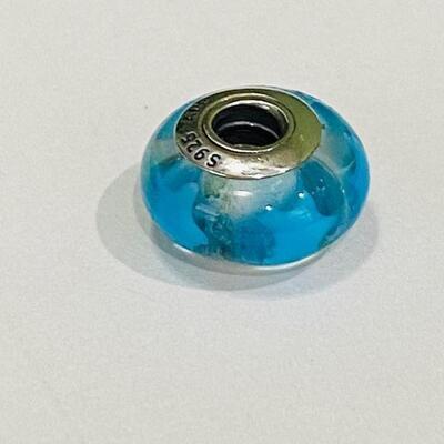 Pandora (D) 925 Clear w/Blue Stars Glass Bead 