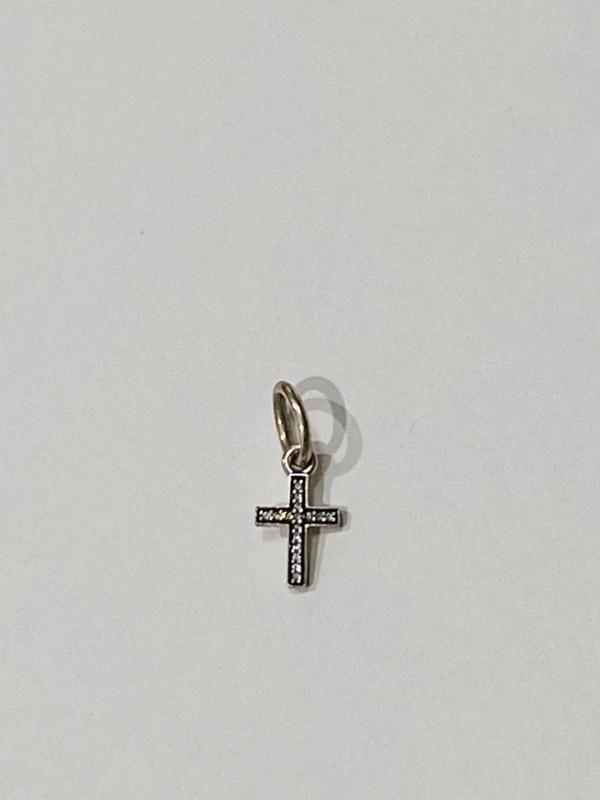 Pandora 925 Dangle Faith Cross Charm w/Crystals