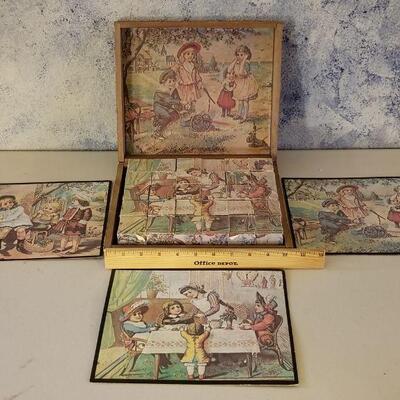 Blocked puzzle set in box